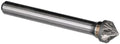 Drill America SK-3 Carbide Burr/Rotary File 90 Degree Included Angle Double Cut for Die Grinder 3/8" Dia. x 3/16" Cut Length with 1/4" Shank and 2-1/16" Overall Length, DUL Series