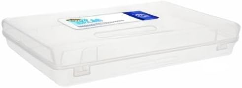 BAZIC PRODUCTS Clear Ruler-Length Utility Box, 13 3/8 x 5 3/8 x 2 1/2 in, for School Office Supplies