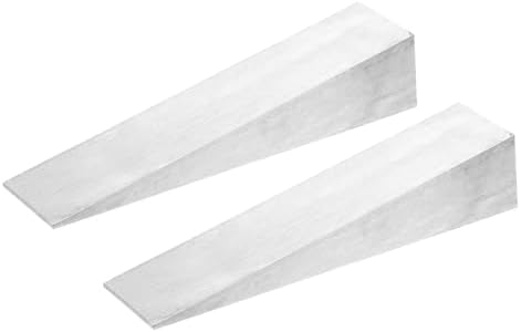 HARFINGTON 2Pcs Stainless Steel Flange Wedge, 1-9/16" x 1-9/16" x 7-7/8" Metal Right Angle Wedge Shim Spreading Flange Triangle Pipefitting Welding Underpinning Tool for Lathe Milling Machine