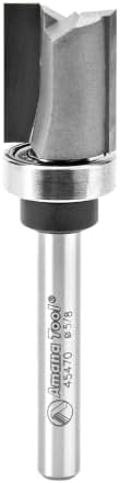 Amana Tool - 45470 Carbide Tipped Straight Plunge 5/8 Dia x 3/4 x 1/4" Shank with Uppe