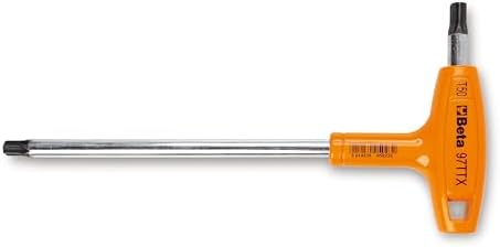 Beta 97TTX T50 Torx Star T-Handle Hex Key Wrench, Made in Italy | High Torque Ergonomic Allen Wrench with Dual Torx Tips | Lanyard Tether Ready | Industrial Strength