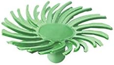 Dedeco Sunburst Radial Bristle Discs - 1/2” (12mm) Dia, Snap On, TC Bristles - Cleaning Buffer Polisher Rotary Tool Accessories, Ultra-Fine 1 Micron 14000 Grit, Light Green Aluminum Oxide - 30 Pack