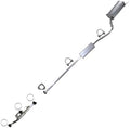 Northeastern Exhaust | Stainless Steel Front Pipe with Muffler Assembly Exhaust Kit Compatible for Honda Ridgeline 2009-2011 3.5L | Includes Gasket and Clamp