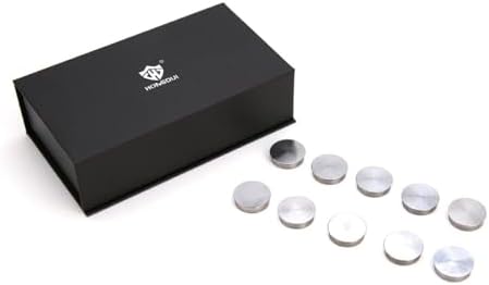 HONGDUI 10PCs Bench Top Protector for 20mm Dog Hole- MFT System Dog Hole Cover for Woodworking Workbenches (Aluminum)