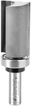 Amana Tool 45551 Carbide Tipped Flush Trim Plunge Template Router Bit 1-1/8 Dia x 2 Inch x 1/2 Shank with Upper Ball Bearing