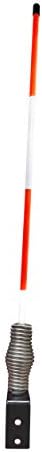 Snow Plow Marker, High Visibility Bumper Accessory, Fiberglass, 37 Inch, Stainless Steel Spring (Set of Two Red)