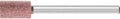 PFERD 36101 Poliflex Rubber Bond Fine Grinding Point, Aluminum Oxide, Cylindrical Shape W162, 1/4" Diameter x 3/8" Length, 1/8" Shank, 67210 RPM, 120 Grit (Pack of 10)