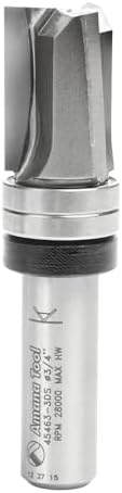 Amana Tool 45463-3DS Carbide Tipped Down Shear Face Plunge Template Router Bit 3/4 Dia x 1 x 1/2 Inch Shank with Upper Ball Bearing