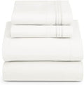 Hearth & Harbor Full Size Sheets - 4 Piece Bed Sheet Set, Hotel Luxury Double Brushed Bed Sheets - Extra Soft Bedding Sheets & Pillowcases, Full, White