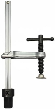 Generic Insertion Clamp Fixture Ratchet Function Table Clamp Bench Tool Alloy Steel Holding Device Suitable for Workshop Metalworking Carpentry Assembly, T-bar Insert Clamp 200x80 Base 19mm
