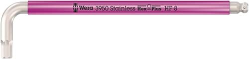 Wera - 05022697001 - L-Key, 3950 SPKL Multicolour HF L-Key, Metric, Stainless Steel, with Holding Function, 8 x 195 mm (Pack of 10)