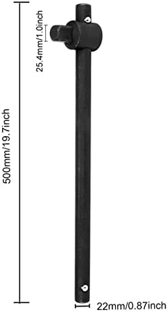 1 Inch Drive Sliding T-Handle Socket Wrench, 19.7 Inch Heavy Duty Steel Bar