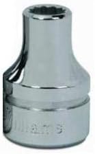 Williams BM-1208 3/8 Drive Shallow Socket, 12 Point, 8mm