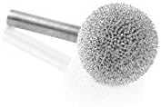 Kutzall Original Sphere Rotary Burr, 1⁄4" Shaft, Coarse - Wood Carving Bit for Bosch, DeWalt, Milwaukee Tools. Abrasive Tungsten Carbide Coating, 1" (25.4mm) Head Diameter, S-1