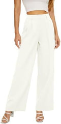KICZOY Women Casual Wide Leg Dress Pants High Waist Lightweight Flowy Pants