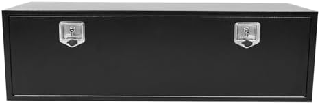 60 x 18 x 18 Inch Underbody Truck Tool Box Steel Storage ToolBox, Tool Chest Organizer w/Lock and Keys For Pickup,Truck Bed, RV, Trailer,Heavy Duty Waterproof Black box