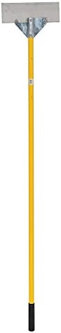 Midwest Rake 78912 12" Scraper, Stainless Steel Blade, 66" Yellow Aluminum Handle - Made In USA