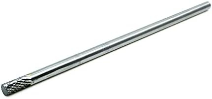 Benchmark Abrasives 6” Cylinder Shape Double Cut Tungsten Carbide Die Grinder Bits Metal Deburring Tool Rotary Burr, 1/4 Inch Shaft, Engraving Tool for Woodworking Shaping Carving (SA-1)