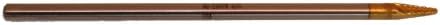 Champion Cutting Tool 6 Inch Long 14 Degree Taper Radius End Carbide Bur: SL3-L6