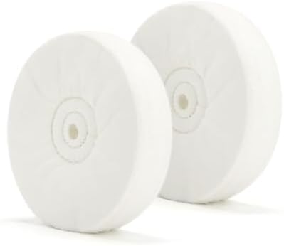 SCOTTCHEN Polishing Wheel 6" x 1/2" Arbor Soft Flannel 30plys for Bench Grinder - 2 Pack