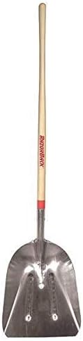 RAZOR-BACK Aluminum Scoops, 17.75 x 14.5 Blade, 48 in White Ash Straight Handle 53127