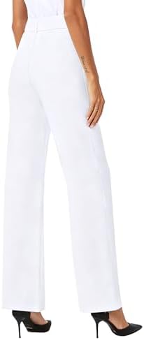 iChosy Womens High Waist Wide Straight Leg Trousers Casual Slacks Dress Pants with Pockets