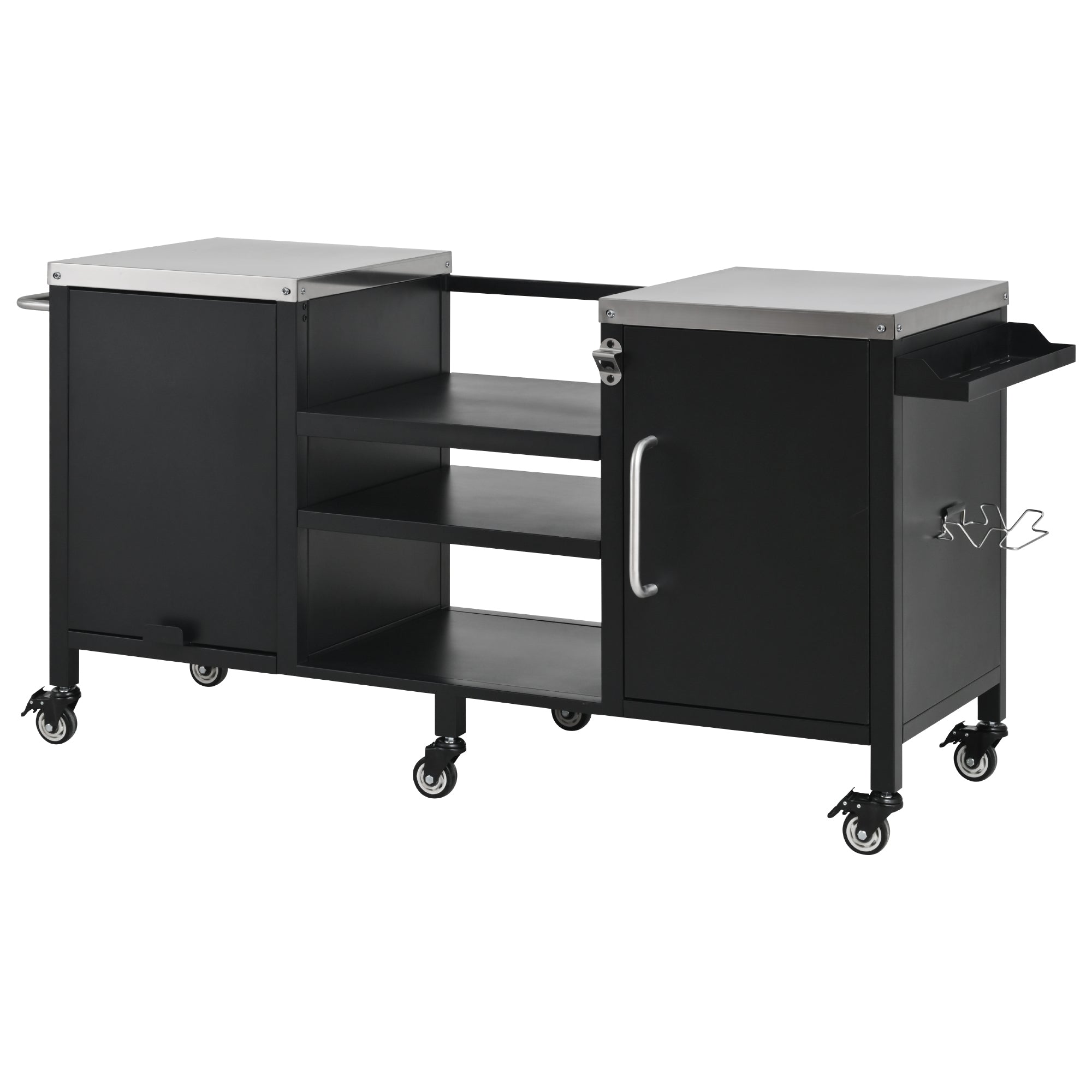 K&K 72.4' Large Grill Table for Big Green Egg