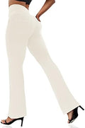 VOOVEEYA Women's Bootcut Leggings - Bootleg Yoga Pants Flare with 4 Pockets