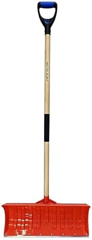 Heavy Duty Winter Snow Shovel, Manual Snow Removal Tool for Driveways, Sidewalks, Outdoor Use