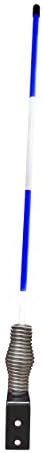 Snow Plow Marker, High Visibility, Fiberglass, 37 Inch, Stainless Steel Spring (Set of Two Blue)