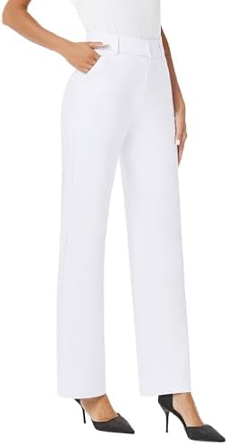 iChosy Womens High Waist Wide Straight Leg Trousers Casual Slacks Dress Pants with Pockets
