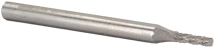 Drill America SB-41 Carbide Burr/Rotary File Cylindrical End-Cut Double Cut for Die Grinder 1/16" Dia. x 1/4" Cut Length with 1/8" Shank and 1-1/2" Overall Length, DUL Series