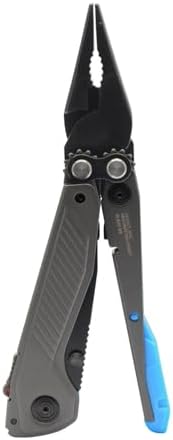 SOG Everyday Daily Solution EDC Flash MT Multi-Tool with CRYO D2 Steel Compact Pocket Size, 7 Tools, Stainless-Steel Housing, Urban Gray & Cyan