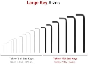 TEKTON Flat End Hex L-Key Set, 6-Piece | KLX90101 | 7/16 - 3/4 in.