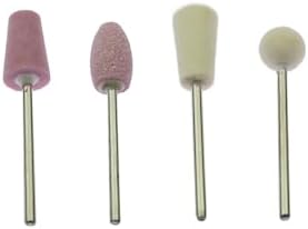2.35mm Shank Mounted Points Ceramic Grinding Heads Wool Felt Polishing Wheel for Mould Nail Finish(Wool Felt)