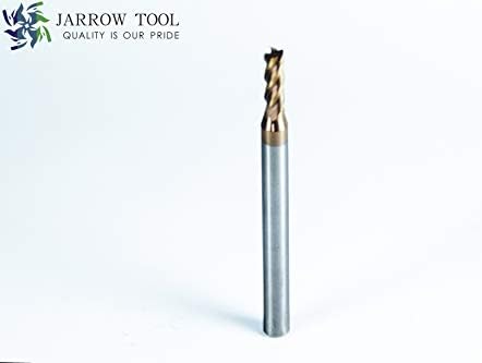 Square End Carbide Mill Set (Pack of 5) - 1/8 End Mill for Alloy Steels/Hardened Metals – 4 Flute TiAlN Coated Square Nose Milling Set for CNC Machine Milling Tools