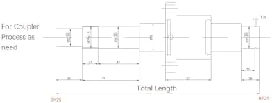 32mm Ballscrew SFU3205 RM3205 Anti Backlash Ball Screw, Length 61.02 inch / 1550mm 5mm Pitch with Metal Nut (with Standard End Machining for BK/BF25), High Precision Part for CNC Machine