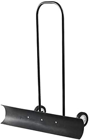 Snowcaster 70SNC 36-inch Bi-Directional Wheeled Snow Shovel Pusher and Barn Shovel, 10.5" x 36 ", Black