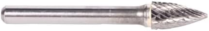 Drill America SG-13 Carbide Burr/Rotary File Tree Pointed-End Double Cut for Die Grinder 1/2" Dia. x 3/4" Cut Length with 1/4" Shank and 2-1/2" Overall Length, DUL Series