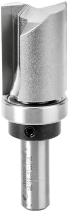 Amana Tool 45468 Carbide Tipped Flush Trim Plunge Template Router Bit 1-1/8 Dia x 1-1/2 x 1/2 Inch Shank with Upper Ball Bearing