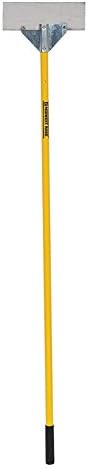Midwest Rake 78912 12" Scraper, Stainless Steel Blade, 66" Yellow Aluminum Handle - Made In USA