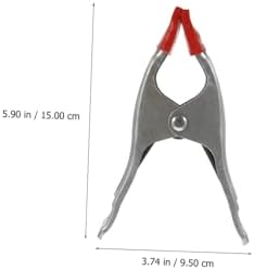 INOOMP 10pcs Heavy-duty A-shaped Woodworking Spring Clamps, 6-inch Iron Carpentry Clips for Wood and Stone Fixing, Sturdy Handheld Workholding Devices for Workshop and Construction Use