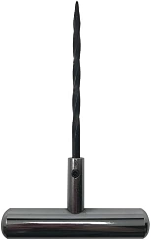 Stainless Steel T-Handle - Pro Heavy Duty Repair Tool Perfect for Tire Plug Kits for Car Truck Motorcycle Bycles - Replaceable Spiral Probe Needle - Made with All-Americal Materials