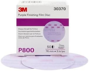 3M 30370 Hookit Purple 3" P800 Grit Finishing Film Disc