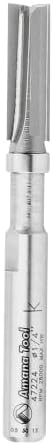 Amana Tool Carbide Tipped Miniature Flush Trim Plunge Template Router Bit, 47224, 1/4 Dia x 3/4 x 1/4 Inch Shank with Mini 1/4 D Upper Ball Bearing