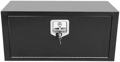 30 Inch Underbody Truck Box Steel Storage Tool Box,30" x 12" x 14" Tool Chest Organizer w/Lock and Keys For Pickup,Truck Bed, RV, Trailer,Heavy Duty Waterproof Black box