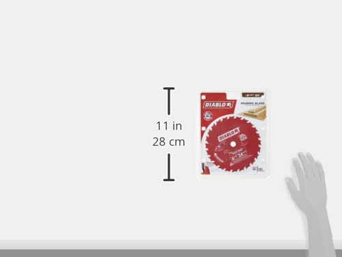 Diablo Framing Saw Blade for Wood - TiCo Hi-Density Carbide, Non-Stick Perma-Shield Coating, 6-1/2" Diameter, 24 Teeth, .059" Kerf - D0624X