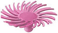 Dedeco Sunburst Radial Bristle Discs - 1/2” (12mm) Dia, Snap On, TC Bristles - Cleaning Buffer Polisher Rotary Tool Accessories, Fine 600 Grit (Pumice) Pink Aluminum Oxide - 30 Piece Per Pack