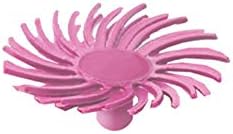 Dedeco Sunburst Radial Bristle Discs - 1/2” (12mm) Dia, Snap On, TC Bristles - Cleaning Buffer Polisher Rotary Tool Accessories, Fine 600 Grit (Pumice) Pink Aluminum Oxide - 30 Piece Per Pack