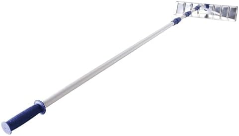 Snow Joe RJ205M Twist-N-Lock Telescoping Snow Shovel Aluminum Roof Rake, 21'